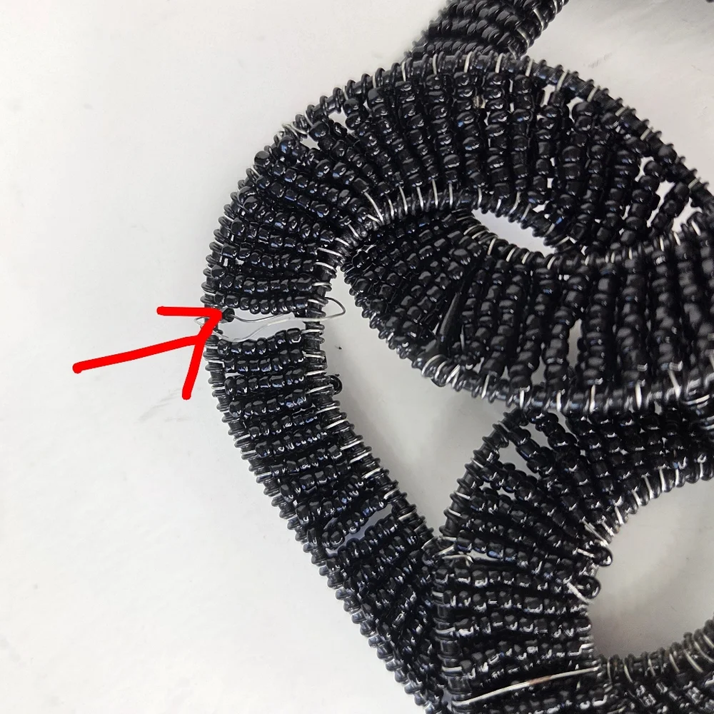 Rachel Zoe Black Beaded‎ Chainlink Halloween Garland Banner